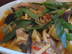 Red Curry Chicken with Pineapple Bamboo and Shitaki Mushrooms